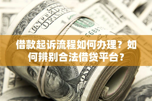 武汉借款起诉流程如何办理？如何辨别合法借贷平台？
