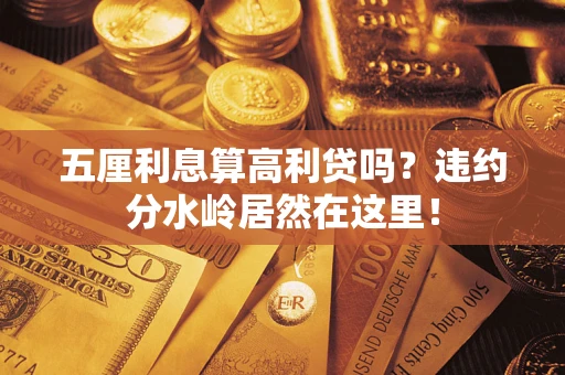 武汉五厘利息算高利贷吗？违约分水岭居然在这里！