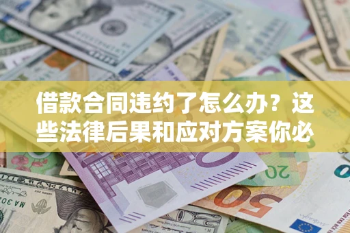 武汉借款合同违约了怎么办？这些法律后果和应对方案你必须知道