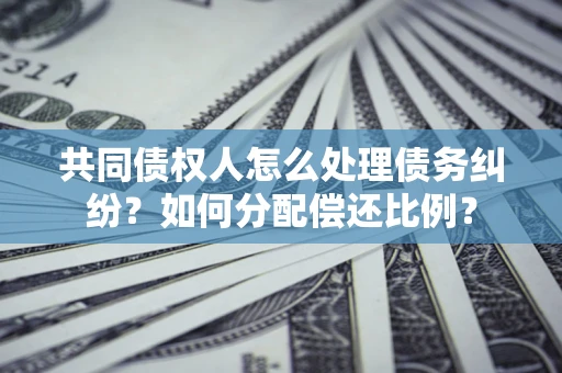 武汉共同债权人怎么处理债务纠纷？如何分配偿还比例？