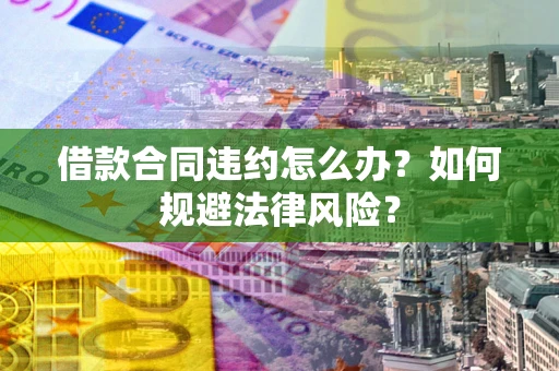 武汉借款合同违约怎么办？如何规避法律风险？